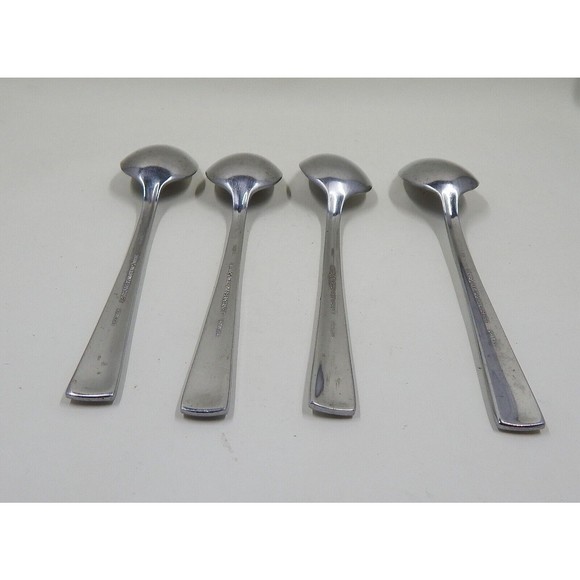 Reed And Barton Rebacraft Teaspoons Crest Pattern Stainless Korea Set of 4 - Picture 3 of 10